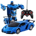 thumbnail image 1 of Rc Car Driving Sports Cars Drive Deformation Robot Model Remote Control Car Rc Fighting Toy Gift 2 En 1 Yuarrent EL018078-04, 1 of 5