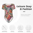 thumbnail image 4 of Saiise Motif Fruits Tropicaux Grenouillère à Manches Courtes Col Rond Pyjama Extensible avec Fermeture à Pression-Petit, 4 of 7