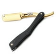 thumbnail image 2 of Wooden Handle Manual Razor Classic Barber Shaver Foldable Hair Beard Razor Shaving Knife Black, 2 of 10