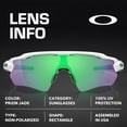 thumbnail image 4 of Oakley OO9208 Radar EV Path Rectangle Shaped Non-Polarized Sunglasses for Men - Includes Official Eyewear Kit - Polished White Frame with Prizm Jade Lens, 4 of 5