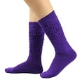 thumbnail image 2 of Women's Thigh-High Slouch Socks - Over-the-Knee Long Style, Perfect for Festivals,Purple 2,A,Dailypoc, 2 of 4