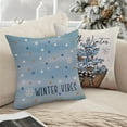 thumbnail image 6 of Hello Winter Vibes Bike Decorative Throw Pillow Covers 16 x 16 Set of 4, Get Cozy Bicycle Christmas Tree Porch Outdoor Home Decor, Let It Snow Blue Plaid Polka Dot Farmhouse Couch Cushion Case, 6 of 6