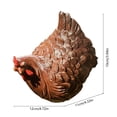 thumbnail image 3 of 2pc Garden Chicken Fence Ornament, Ornamental Decorative Piece, Multicolor, Plastic, Fence or Balcony Landscape Display, 12x11x10cm, 3 of 6
