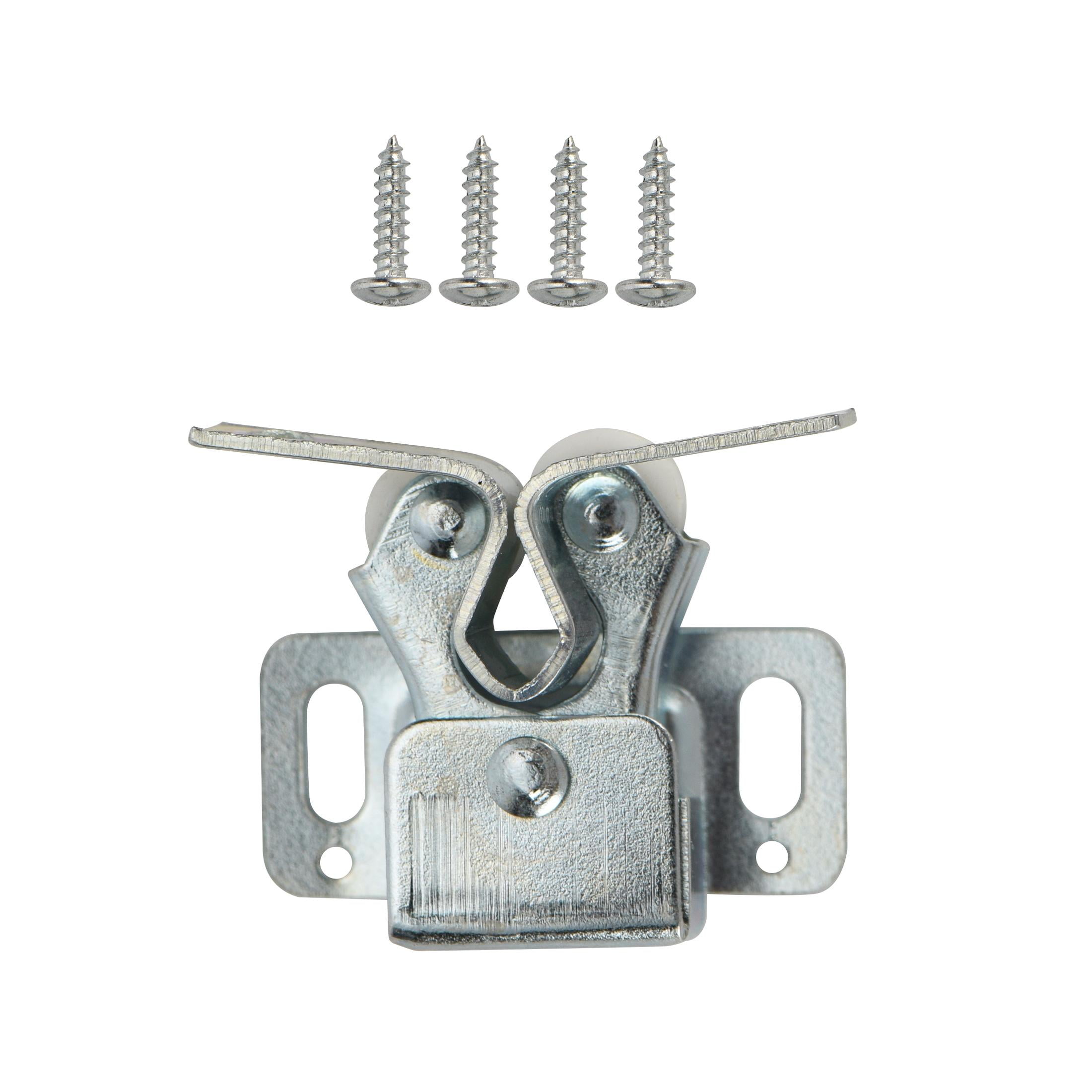 Double Roller Catch with Strike, Zinc Plated