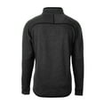 thumbnail image 3 of Men's Cutter & Buck Heather Charcoal Atlanta Braves City Connect Big & Tall Mainsail Sweater-Knit Half-Zip Pullover, 3 of 3