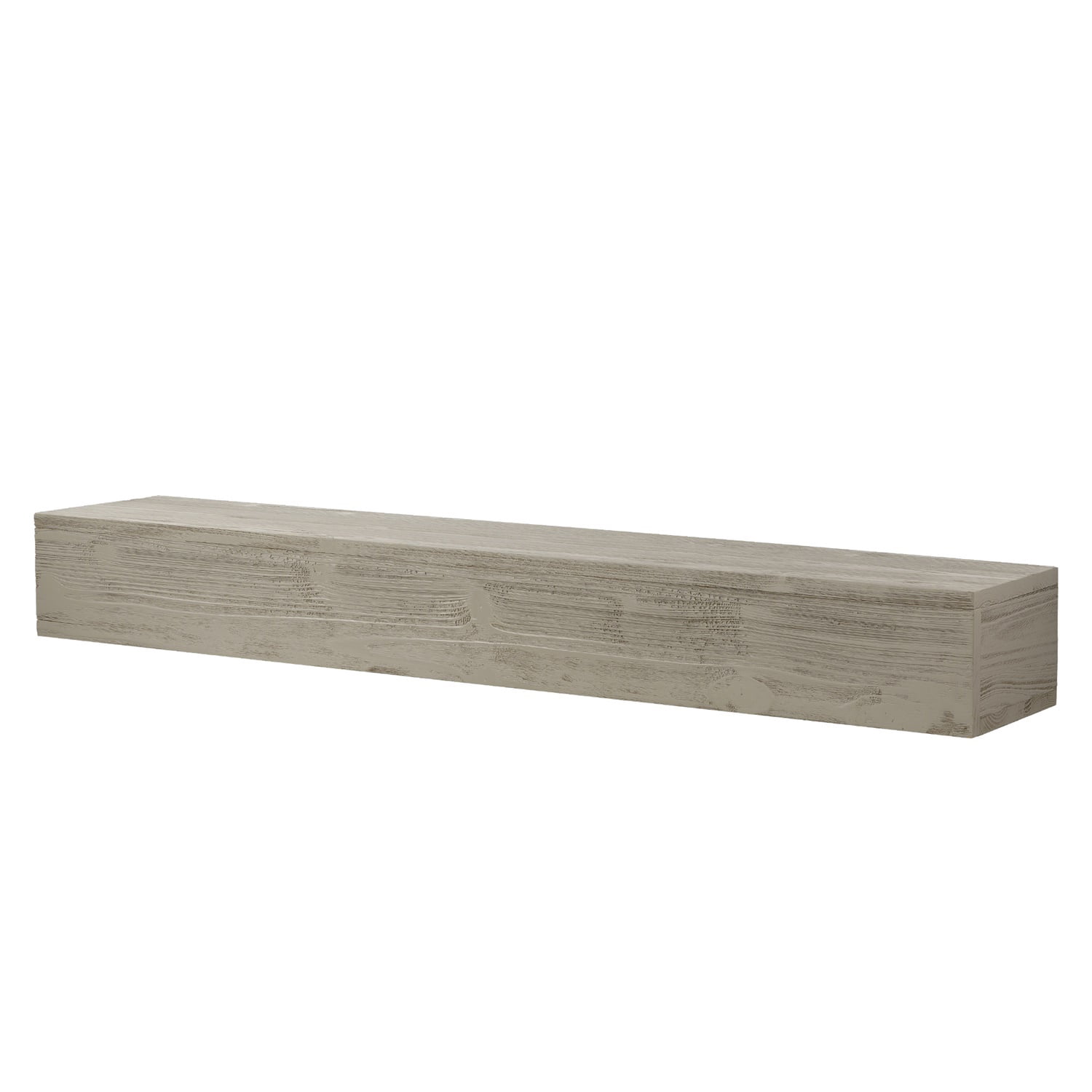 Hommoo 72" Rustic Wood Fireplace Mantel Wall-Mounted & Floating Shelf for Home Decor, Gray