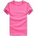 thumbnail image 4 of T Shirts for Man Solid Color Loose Short Sleeve Summer Casual Tops Sports Leisure Simple Breathable Crew Neck Mens Shirts Pink M, 4 of 5