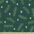 thumbnail image 2 of Ambesonne Forest Fabric by the Yard Upholstery, Pine Tree Branches New Year, 10 Yards, Fern Green Dark Teal, 2 of 5