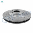 thumbnail image 3 of Front Drilled Slotted Brake Disc Rotors 296mm For 2007-2009 Saturn Aura, 3 of 6