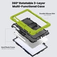 thumbnail image 3 of Funda para Samsung Galaxy Tab S10 FE+ Plus de 13,1 pulgadas modelo 2025 (X620/X626B), funda protectora resistente a prueba de golpes con protector de pantalla, soporte giratorio de 360°,correa de mano, 3 of 9