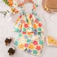 thumbnail image 5 of CAICJ98 Toddler Baby Girl Clothes Knit Sleeveless Tops Shorts Cute Summer Spring Outfits Infant Baby Girl Clothing Set Toddler Girls Outfits (Yellow,18-24 Months), 5 of 5