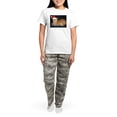 thumbnail image 4 of CafePress - Christmas Orange Tabby Cat Pajamas - Women's Short Sleeve Print T-Shirt and Pants Light Cotton Pajama Set, 4 of 7