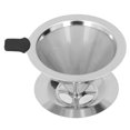 thumbnail image 4 of Double Mesh Coffee Filter,Drip Coffee Filter Double Paperless Coffee Filter Stainless Steel Cone Filter Exceptional Reliability, 4 of 8