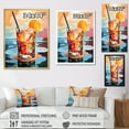 thumbnail image 4 of Designart "Cocktail Colorful Drink Minimalistic wall art III" Food & Beverage Floater Framed Wall Art Print, 4 of 7
