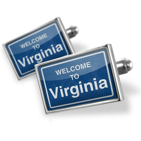 Cufflinks Sign Welcome To Virginia - NEONBLOND