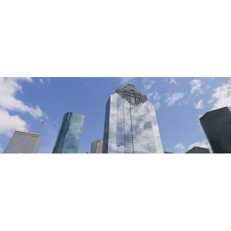 - Low angle view of office buildings Houston Texas USA Poster Print