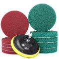 thumbnail image 1 of Estropajos eléctricos con cepillo para taladro de 4 pulgadas - Limpiador resistente para bañeras y azulejos - Kit de limpieza para el hogar Incluye accesorio para taladro 5 estropajos rojos y 5 verdes, 1 of 1