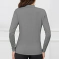 thumbnail image 5 of Womens Slim Fitted Mock Turtleneck Lightweight Long Sleeve Shirts Base Layer Warm Tops, 5 of 9