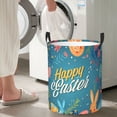 thumbnail image 5 of Lsque Happy Easter Pattern Laundry Hamper Basket, Tall Woven Rope Hamper Basket for Clothes, Lightweight Storage Basket, Collapsible Waterproof-Small, 5 of 6