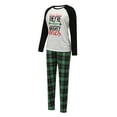 thumbnail image 2 of xiaxaixu Pyjamas de Noël Assortis pour la Famille Lettres Raglan + Pantalons à Carreaux, 2 of 9