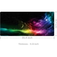 thumbnail image 2 of Extended Mouse Pad Large Gaming Mouse Pad- 35.4x15.7x0.12 inch Computer Keyboard Mouse Mat Non-Slip Mousepad Rubber Base and Stitched Edges for Game Players, Office, Study, Aurora Light Pattern, 2 of 5