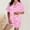 Pink, variant on Women's Two Piece Outfits For Women Short Sleeve V Neck Shorts Set Swimsuits with Shorts for Women Bathing Bikini Suits Women Shorts Suits Girls Bikini Bottoms Bathing Suits with Short Bottoms Jag