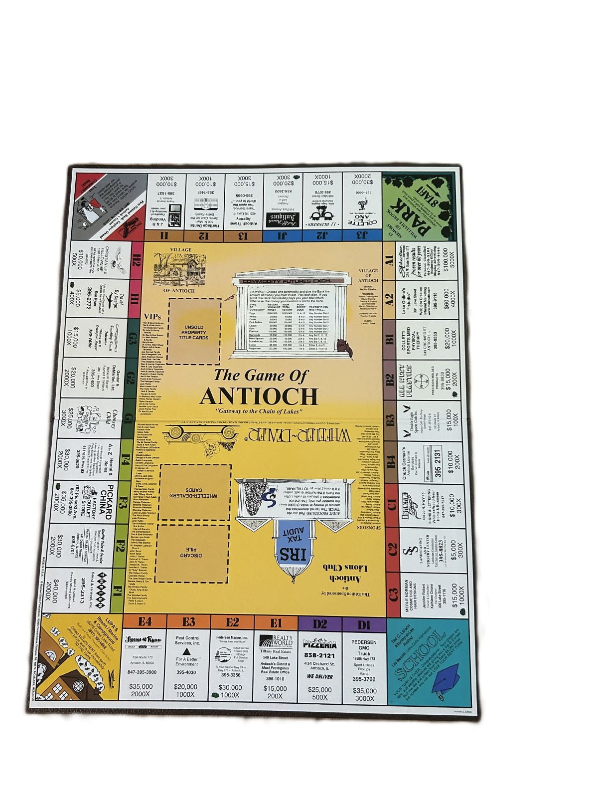 The Game of Antioch Monopoly Style Board Game Vintage 1984