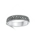 thumbnail image 4 of Wholesale Oxidized Beaded Bali Style Ring .925 Sterling Silver Band Jewelry Female Male Size 7, 4 of 4