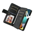 thumbnail image 4 of Multifunctional Case for Samsung A51 5G,[RFID Blocking] 9 Credit Cards Holder with Wrist Strap, Premium PU Leather Zipper Wallet Purse Magnetic Flip Phone Cover for Samsung Galaxy A51 5G, Black, 4 of 12