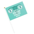 Ovarian Cancer Awareness Month Flag Handheld Mini Flag 5.5x8.2 Inch