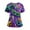 Dark Green002, variant on QHRMKOG Womens Mardi Gras Scrub Tops Relaxed Fit Fat Tuesday Carnival Print V Neck Shirts Nurse Strentch Short Sleeve Scrub Top Trendy Tops Pink 5XL