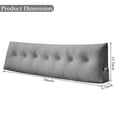 thumbnail image 6 of Desirable Life Wedge Headboard Reading Pillow 79" x 15.7" x 4.7" Triangular Bolster Backrest Support Cushion for Bed, Sofa, Daybed, Dark Gray, 6 of 6