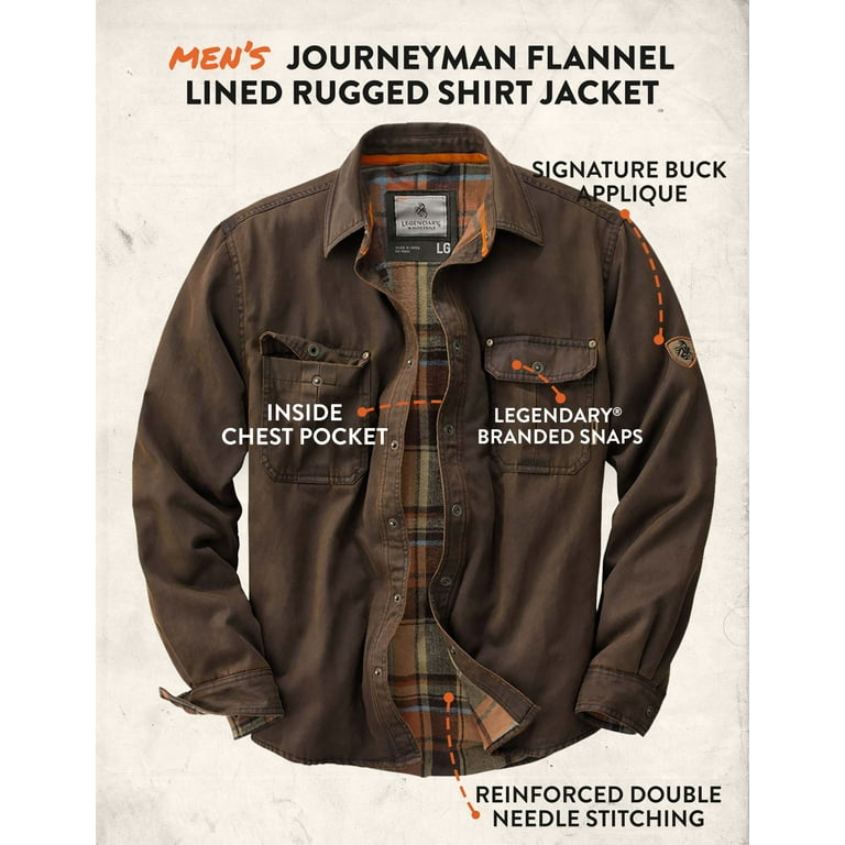 Flannel lined rugged shirt jacket 2025