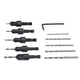 thumbnail image 1 of Brocas Avellanadoras, Kit De Herramientas De Perforación De Chaflán, Rápido Ajustable, Vástago De 1/4 De Pulgada Para Carpintería, Madera, Acero, 1 of 7