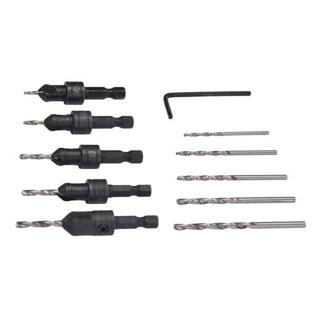 Brocas Avellanadoras, Kit De Herramientas De Perforación De Chaflán, Rápido Ajustable, Vástago De 1/4 De Pulgada Para Carpintería, Madera, Acero