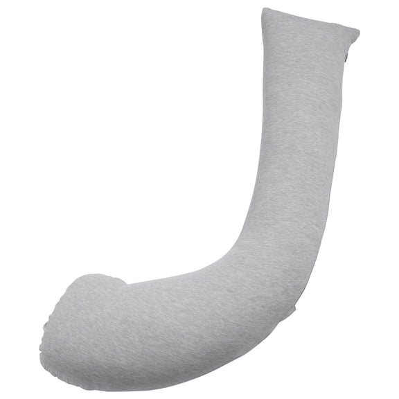 pregnant woman Pillow L-Shaped for Side Sleeping Soft Breathable with Machine Washable Cover and Head Neck Belly Support in Light Gray