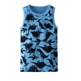thumbnail image 3 of WIBACKER 3 Pack Boys' and Toddler Assorted Sleeveless Tank Tops Cotton Undershirt for 2-7 Years Kids,Dinosaur Theme, 3 of 8