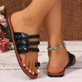 thumbnail image 4 of Slingback Mules For Women with Metal Buckle, Flat Beach Slippers, Soft Casual Slide Sandals for Spring and Summer, All-Day Cushioned Support, 4 of 9
