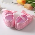 thumbnail image 5 of Newborn Baby Girl Bowknot Princess Floral Shoes Toddler Walking Shoes + Headband, 5 of 5