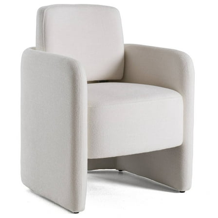 Modrest Hermosa - Modern White Fabric Dining Chair