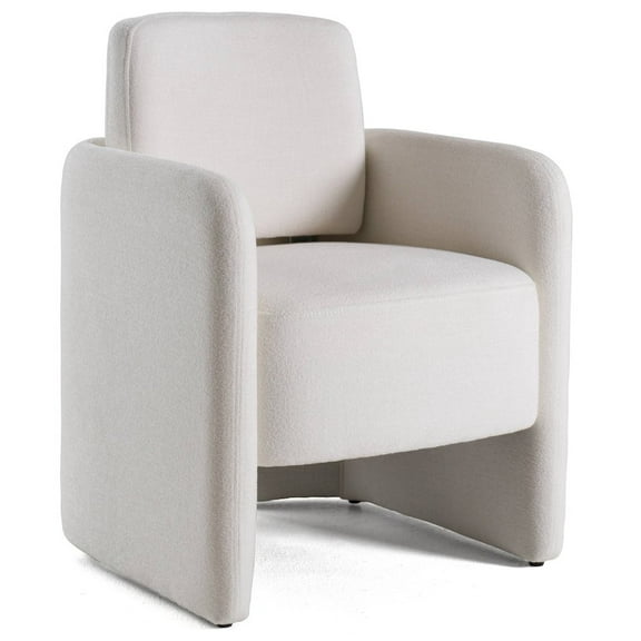 Modrest Hermosa - Modern White Fabric Dining Chair