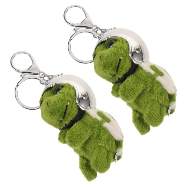 unbranded 2Pcs Ocean Themed Plush Turtle Keychain with Soft Fabric Pendant for Bag Or Car