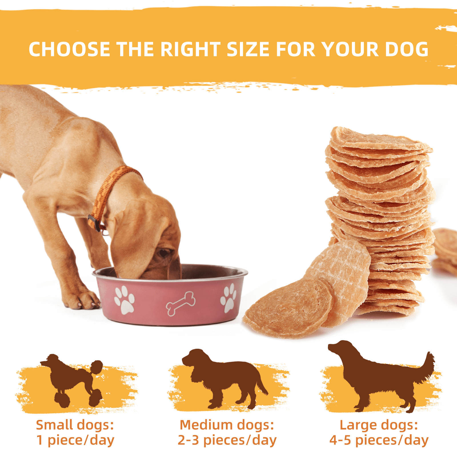(5 pack) Jungle Calling Chicken Chips for Dogs, All Natural Chips Jerky Dog Treats, Single Ingredient Snacks