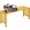 Yellow, variant on VINGLI 40in Outdoor Metal Bench, All-Weathe Backless Patio Bench with Slatted Seat&Floral Side Panels, Rust-Resistant Garden Bench, Weatherproof Outdoor Seating for Porch Entryway Backyard (Green)
