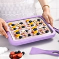 thumbnail image 4 of Rolled Ice Cream Maker 7"x9" - Make Instant IceCream w/the Family - Manual Roll Your Own IceCream - Rolled Ice Cream Tray, Ice Cream Roller Maker with Spatula, Rolled Ice Cream Kit, Purple, 4 of 5