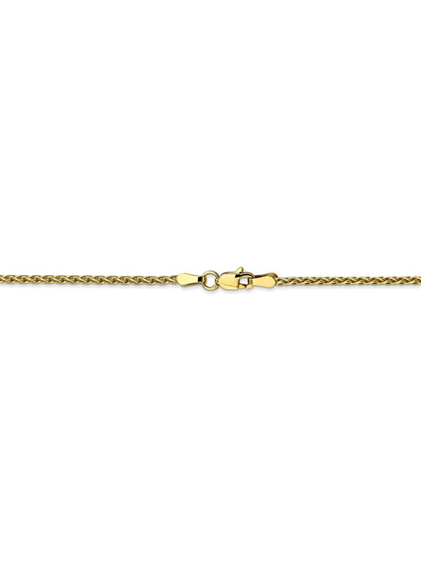 30 inch 10k Yellow Gold 1.5mm Parisian Wheat Chain 7 inch