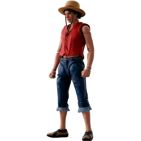 Bandai Spirits One Piece Monkey D Luffy Vinyl Figure, .10" x 4.25" x 1.75"