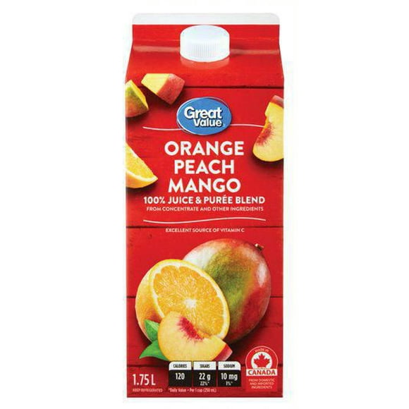 Great Value Orange Peach Mango Juice Blend