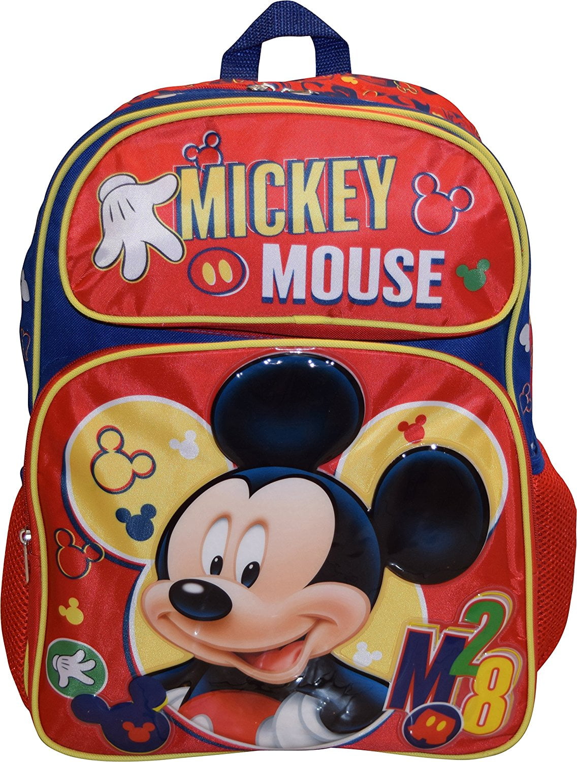 Disney Deluxe 16" School Bag Backpack, Made of an easy to clean and very durable polyester. By Mickey Mouse by