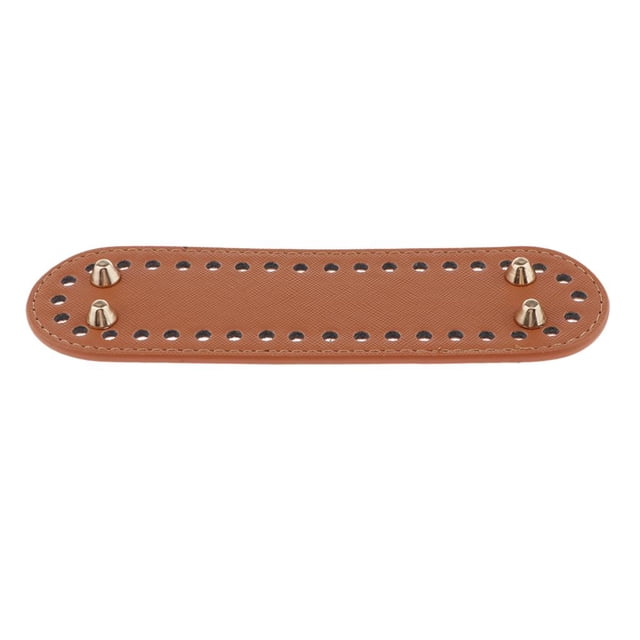 Almohadilla moldeadora de bolso de cuero sintético con 38 agujeros para bolso tejido a mano (DIY) marrón